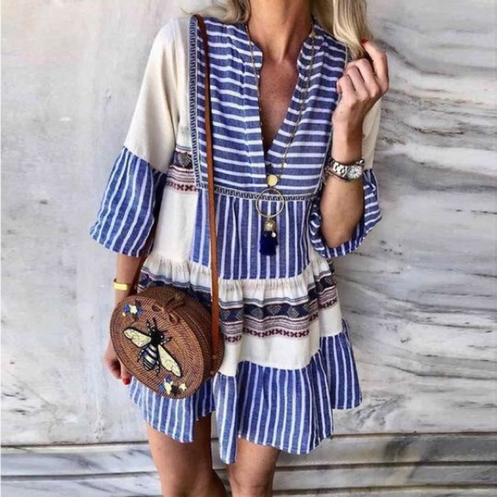 Boho mini dress